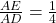 \frac{AE}{AD} = \frac{1}{4}