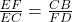 \frac{EF}{EC} = \frac{CB}{FD}