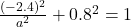 \frac{(-2.4)^2}{a^2} + {0.8^2} = 1