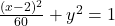 \frac{(x-2)^2}{60} + y^2 = 1